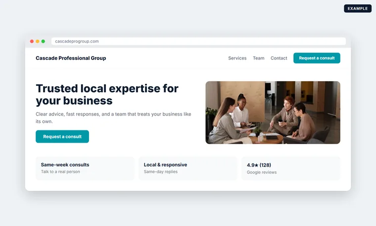 A website that books
